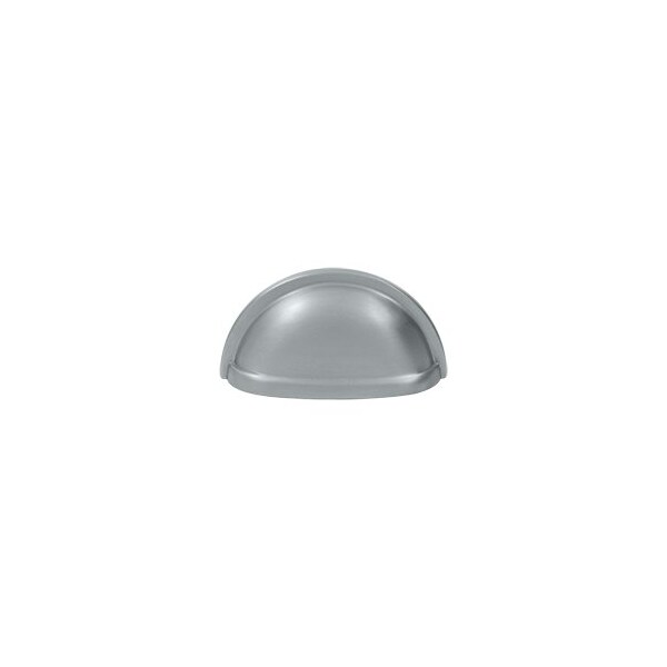 K43U26D Oval Shell Handle Pull Brushed Chrome, 10PK